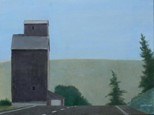 Grain Elevator with Trees, Washington.JPG
